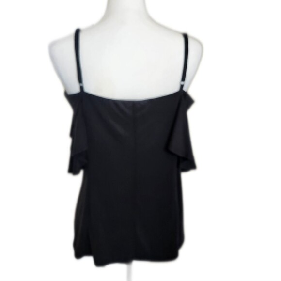Saks Fifth Avenue NWT Black Off The Shoulder Modal Blend Blouse, M - Picture 4 of 8
